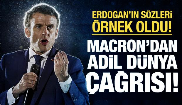 Macron'dan adil dünya düzeni çağrısı!