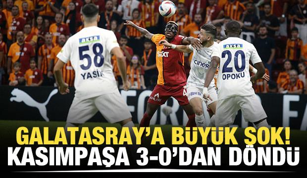 Galatasaray'a büyük şok! Kasımpaşa 3-0'dan döndü