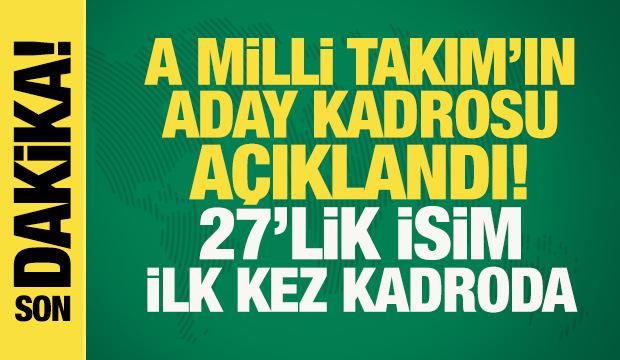 A Milli Takım'ın, aday kadrosu açıklandı