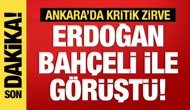 Cumhurbaşkanı Erdoğan ile Bahçeli'nin görüşmesi başladı