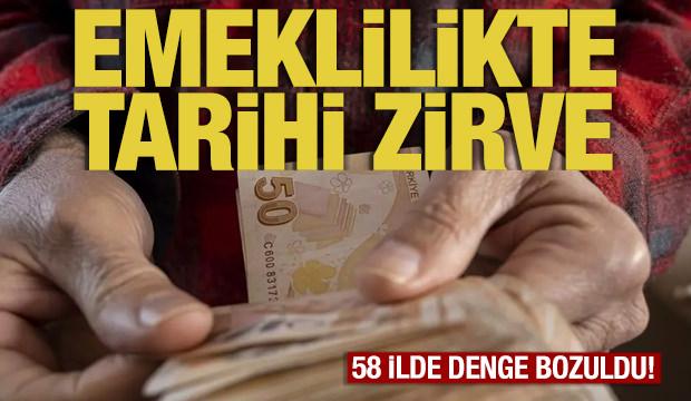 Emeklilikte tarihi zirve! 58 ilde denge bozuldu