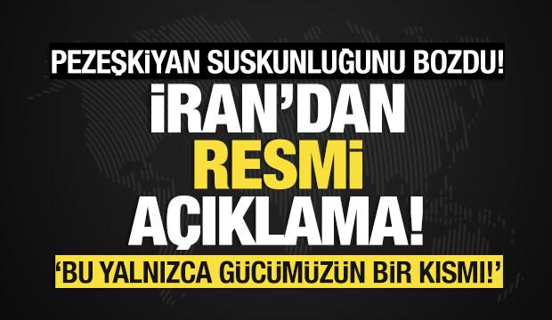 Operasyon sonrası İran'dan resmi açıklama!