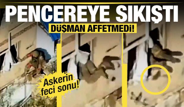 Pencereye sıkışan askerin feci ölümü!