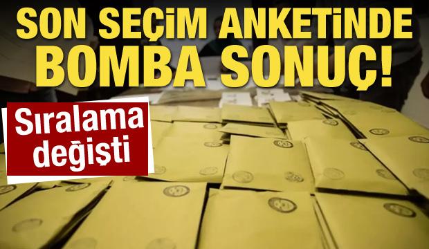 Son seçim anketinde bomba sonuç! Sıralama değişti