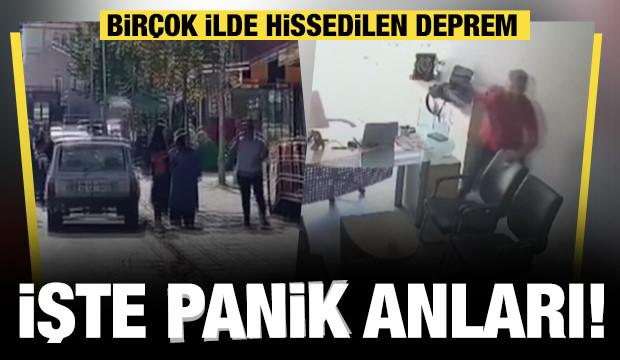 Malatya'da deprem anı kameralara böyle yansıdı!