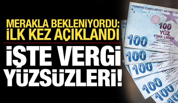 Merakla bekleniyordu: Vergi yüzsüzleri açıklandı