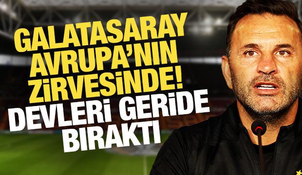 Galatasaray, Avrupa'nın zirvesinde! Dev takımları geride bıraktı