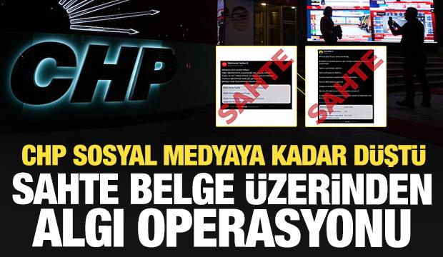 CHP'den sahte belge üzerinden algı operasyonu