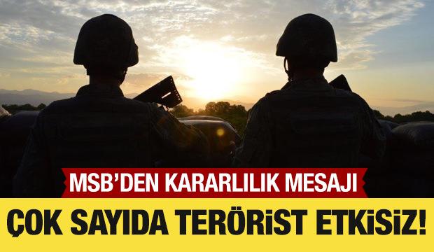 MSB: 14 PKK'lı terörist yok edildi