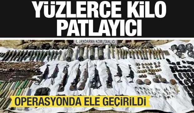 Son dakika: Yüzlerce kilo patlayıcı ele geçirildi!