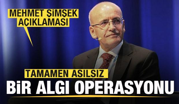 Bakanlıktan Mehmet Şimşek açıklaması! Sözcü Gazetesi'ne yalanlama!