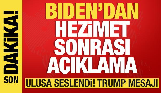 Biden'dan hezimet sonrası açıklama! Trump'a mesaj