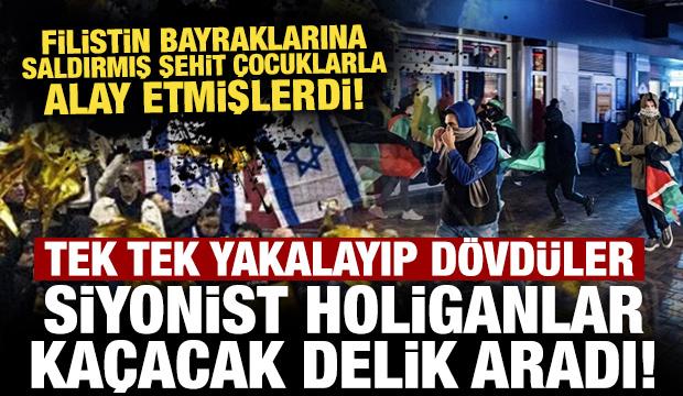 Hollanda'da Siyonist taraftarlar taşkınlık çıkardı! 