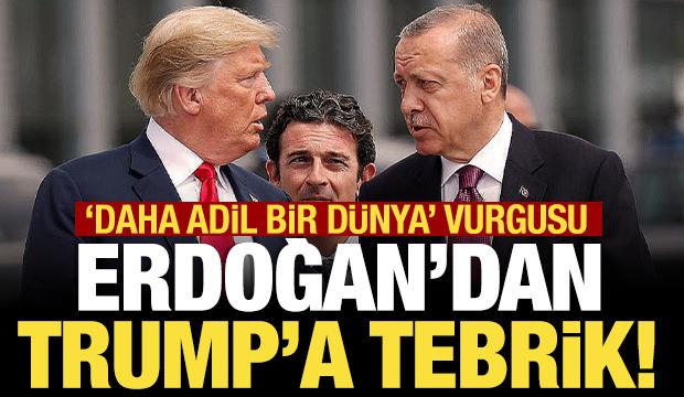 Son dakika: Cumhurbaşkanı Erdoğan'dan Trump'a tebrik!