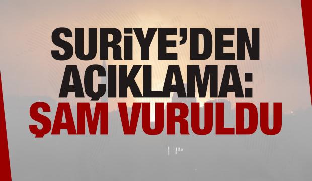 Son dakika: Suriye'den açıklama: Şam vuruldu