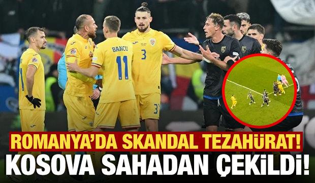 Romanya'da skandal tezahürat! Kosova sahadan çekildi