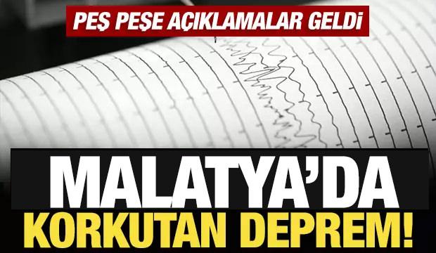 Son Dakika: Malatya'da 4,9 büyüklüğünde deprem