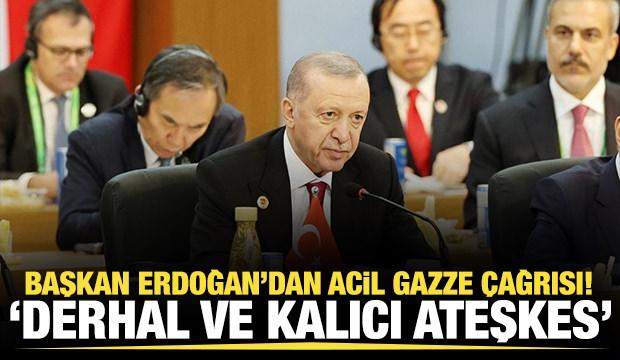 Başkan Erdoğan'dan G20'de Gazze çağrısı!