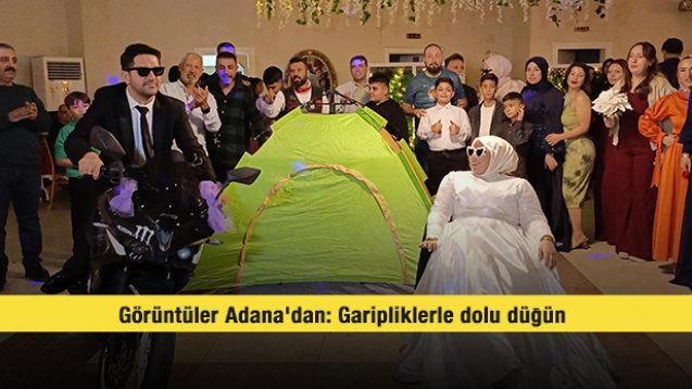 Görüntüler Adana'dan: Garipliklerle dolu düğün