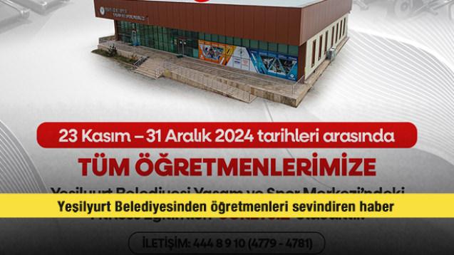 Yeşilyurt Belediyesinden öğretmenleri sevindiren haber 