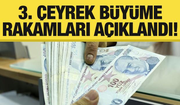 3. çeyrek büyüme rakamları açıklandı