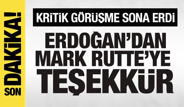 Cumhurbaşkanı Erdoğan, Mark Rutte’yi kabul etti