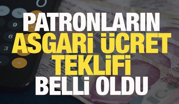 Patronların asgari ücret için teklifi belli oldu