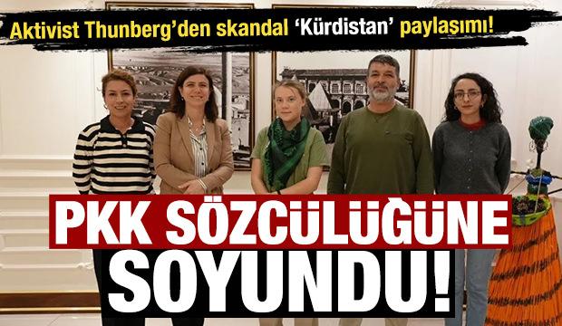 Thunberg'den skandal "Kürdistan" paylaşımı! PKK'nın sözcülüğüne soyundu