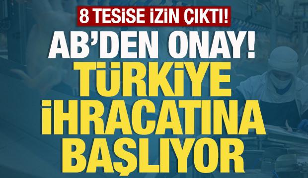 AB'den Türkiye'ye onay! İhracatına başlanıyor