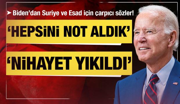 Biden'den Esad açıklaması: Nihayet yıkıldı!