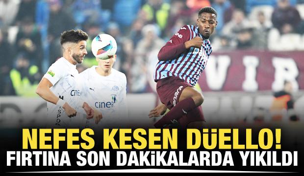 Nefes kesen düello! Fırtına son dakikalarda yıkıldı