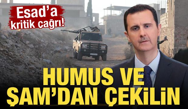 Esad'a kritik çağrı: Humus ve Şam'dan çekilin 