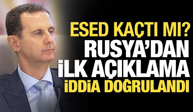 Rusya'dan ilk açıklama: Esed ülkeden ayrıldı