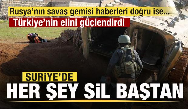 Suriye'de her şey sil baştan! Rusya'nın savaş gemisi haberleri doğru ise...