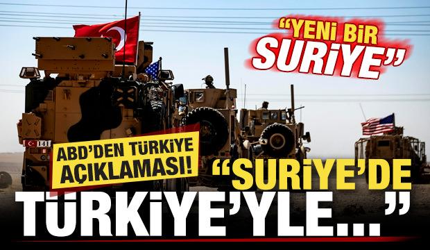 ABD'den son dakika Türkiye açıklaması: Suriye'de Türkiye'yle...