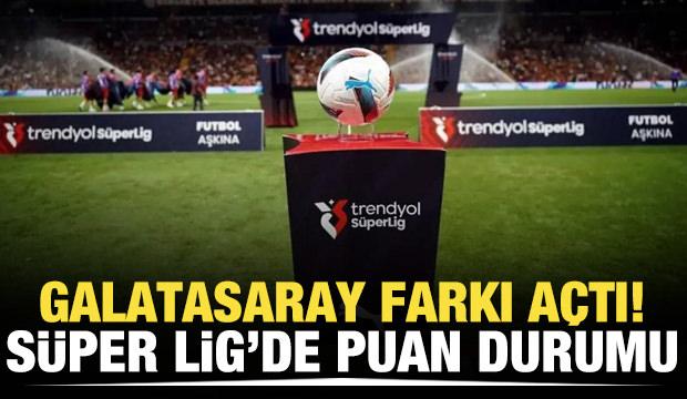 Galatasaray farkı açtı! Süper Lig'de puan durumu