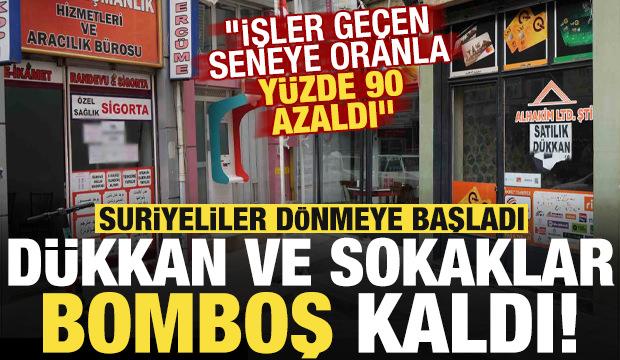 Türkiye'deki Suriyeliler dönmeye başladı, dükkanlar boşaldı!