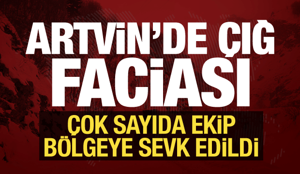 Artvin'de &ccedil;ığ faciası! B&ouml;lgeye ekipler sevk edildi: Mahsur kalanlar var