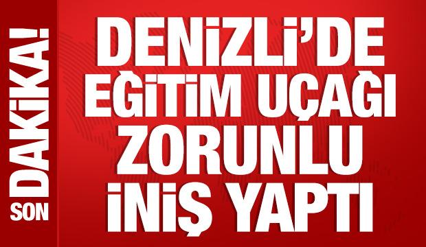 Denizli'de eğitim uçağı zorunlu iniş yaptı