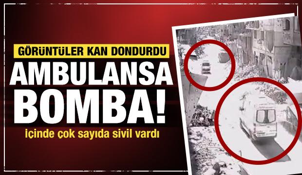 Gazze'de ambulansa bomba! Görüntüler kan dondurdu