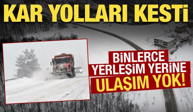 Kar yolları kapadı! 17 ilde binlerce yerleşim yerine ulaşım yok: Ekipler sahada