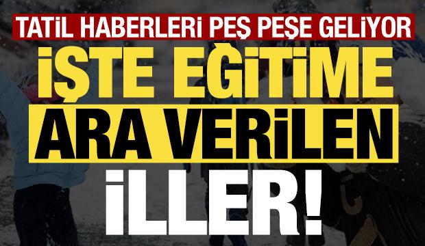 Son dakika: Tatil haberleri peş peşe geliyor! 30 Aralık Salı eğitime ara verilen iller...