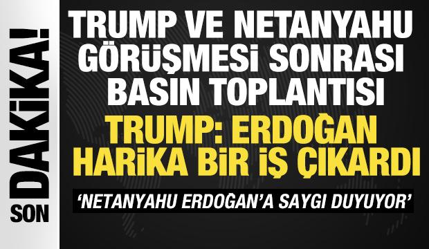 Trump-Netanyahu g&ouml;r&uuml;şmesi başladı! Trump'tan dikkat &ccedil;eken 'T&uuml;rkiye ve Erdoğan' a&ccedil;ıklaması
