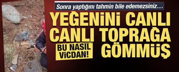 Yeğenini diri diri toprağa g&ouml;md&uuml;, hi&ccedil;bir şey olmamış gibi aramaya &ccedil;ıktı!
