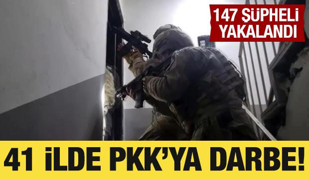 41 ilde PKK operasyonu: 147 şüpheli yakalandı