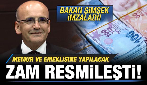 Memur ve memur emeklisine yapılacak zam resmileşti