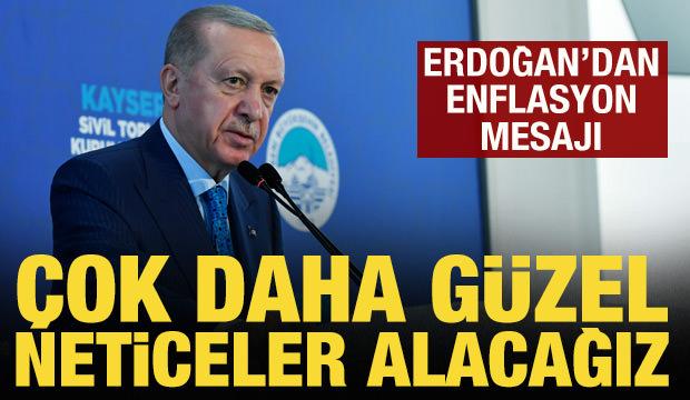 Cumhurbaşkanı Erdoğan'dan enflasyon mesajı