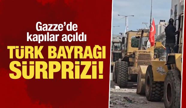 Gazze'de Türk bayrağı sürprizi!