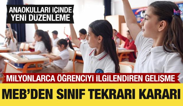 MEB'den sınıf tekrarı kararı