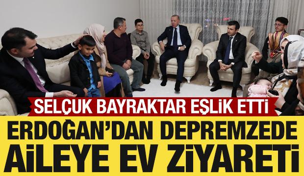 Cumhurbaşkanı Erdoğan Adıyaman'da: Depremzede aileyi ziyaret etti